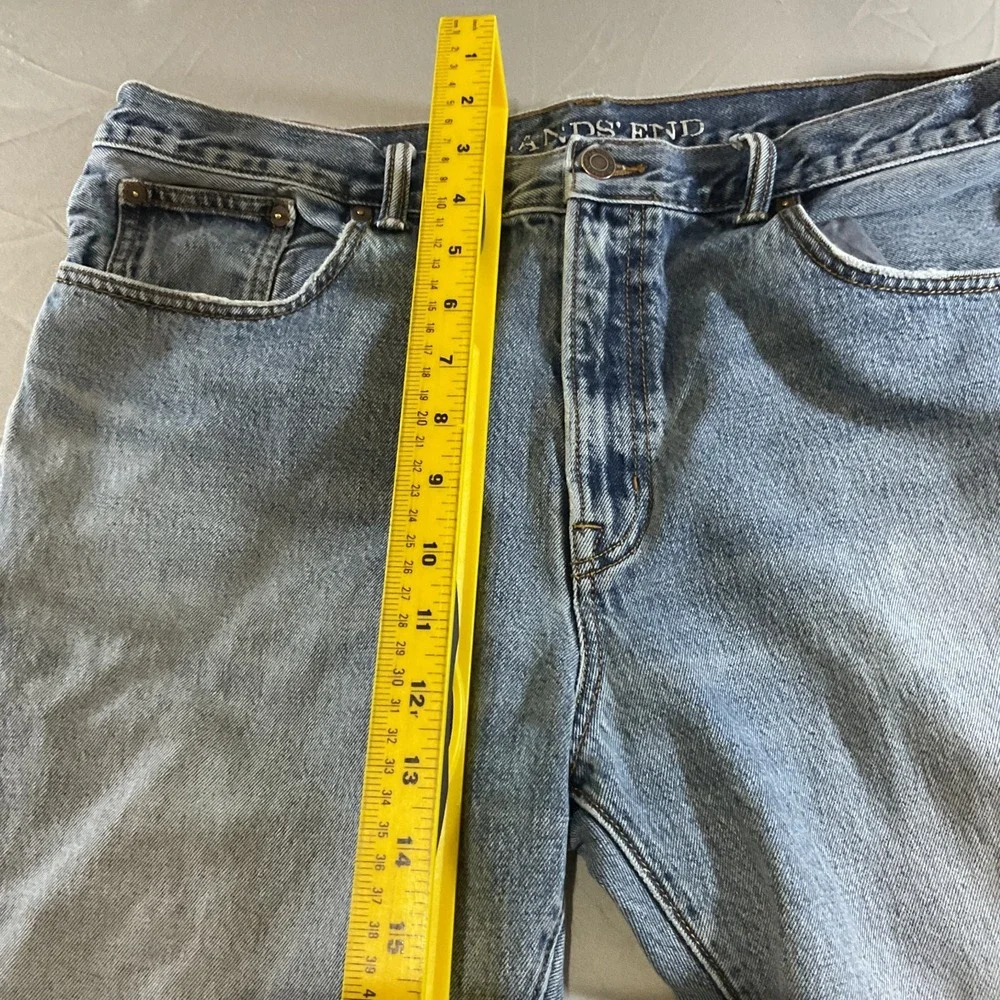 Lands' End Men's Straight Fit Jeans Size 38/30 Blue Denim Casual Classic Pants